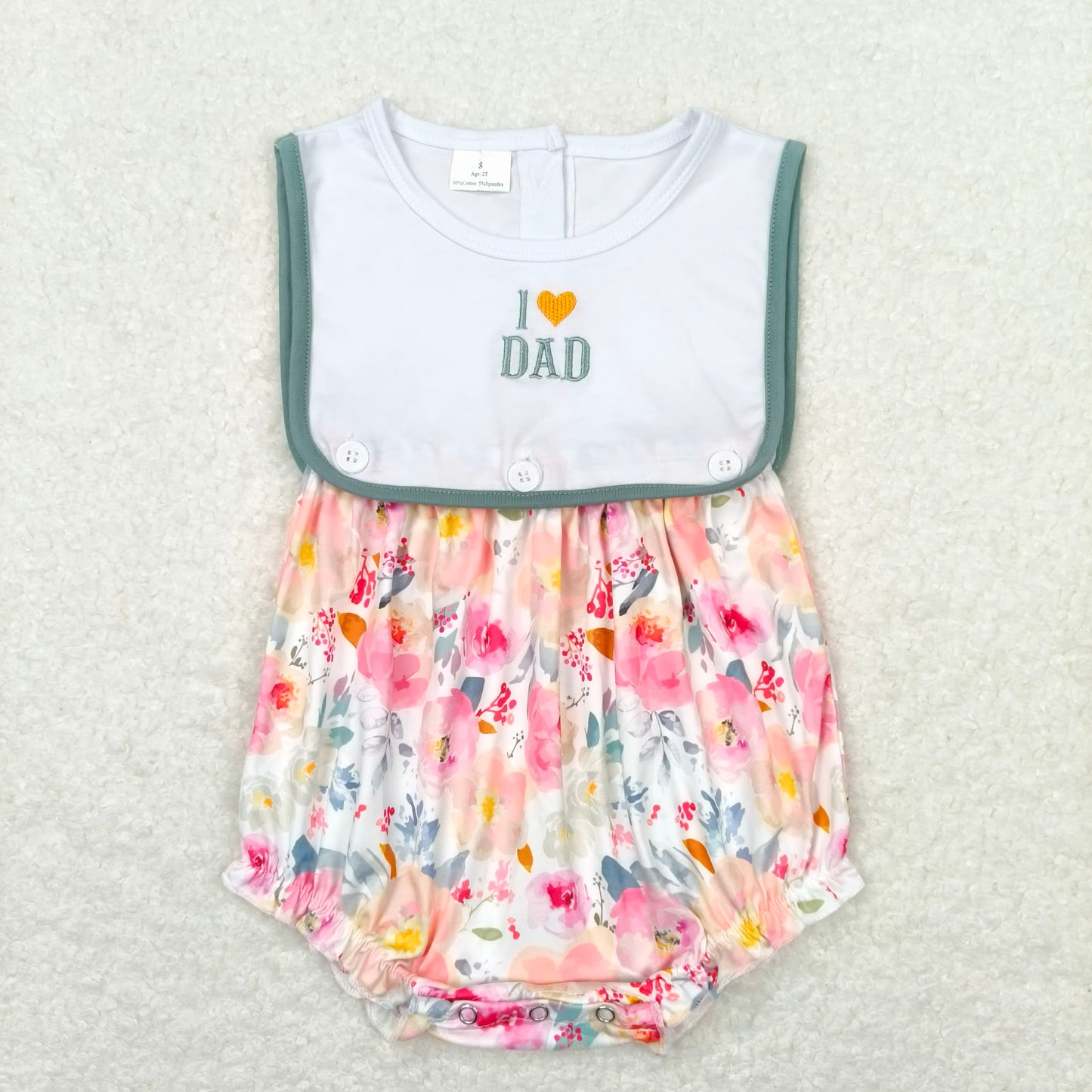 Baby Kids L LOVE DAD prints baby romper Sibling Rompers Clothes Set