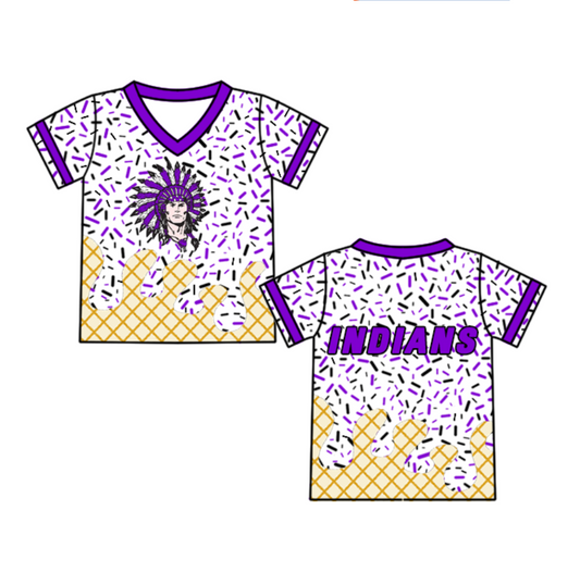 custom moq 3 eta 6-8weeks baby boy clothes team purple short sleeve top-25.4.29