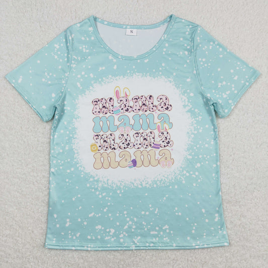 GT0449 Adult female mama egg easter blue short sleeves