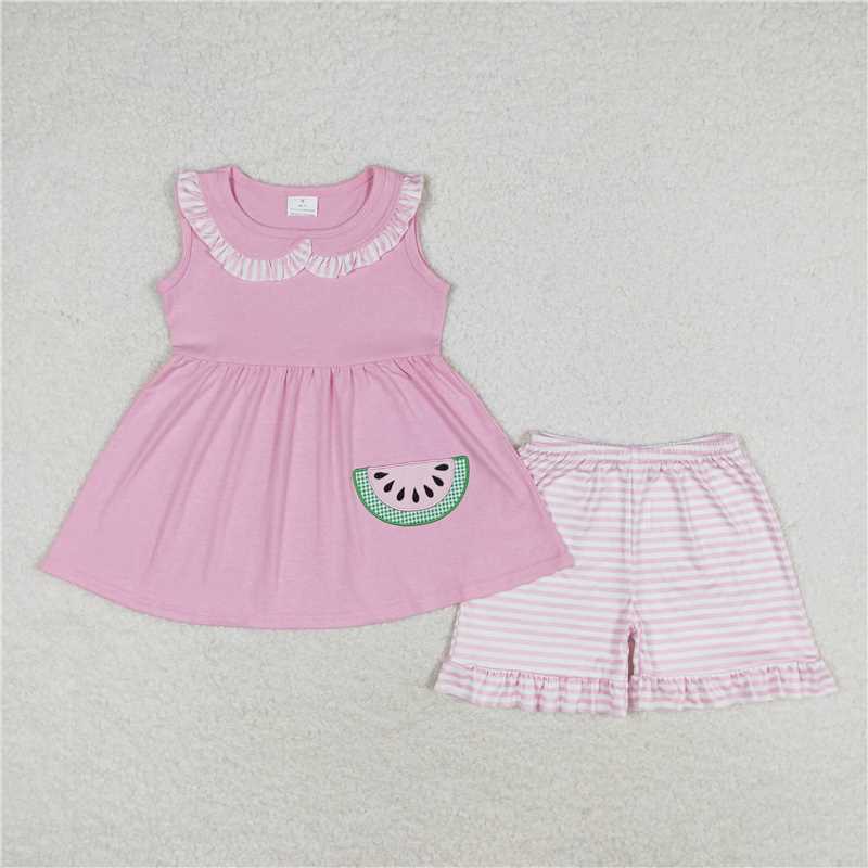 RTSBoys Embroidered Short Sleeve Cow Pattern Shorts sets dress