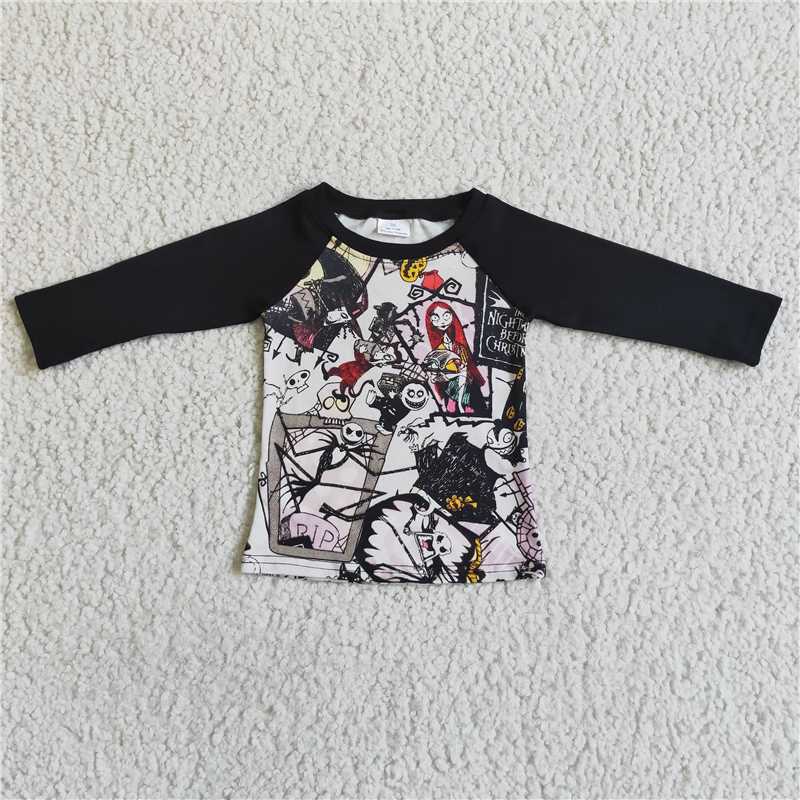 6 A30-21-1 Devil picture black long-sleeved top