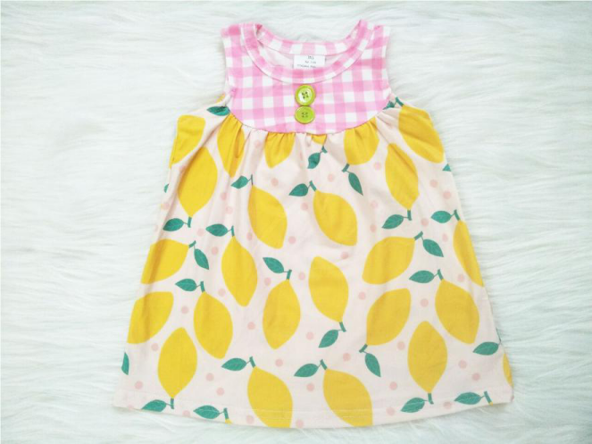 A14-21 lemon button skirt