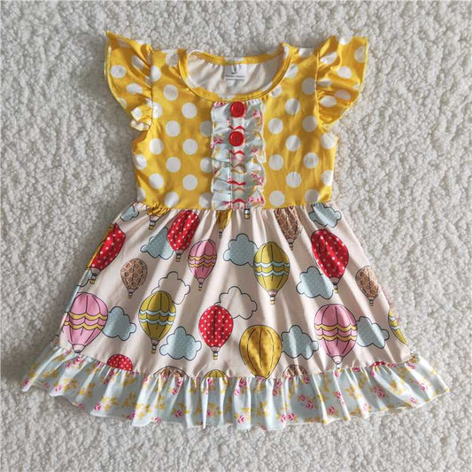 C10-1  Yellow hot air balloon skirt