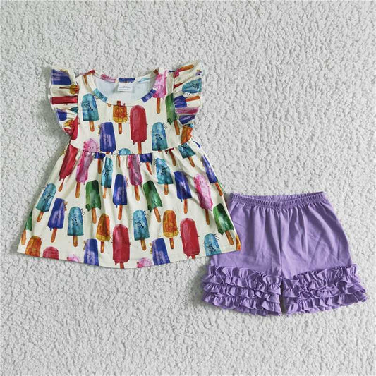 A6-22 Color popsicle ice cream set