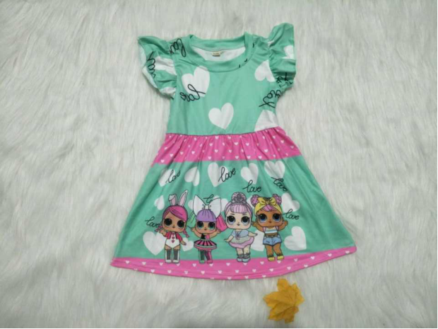 C6-1-1green girl skirt