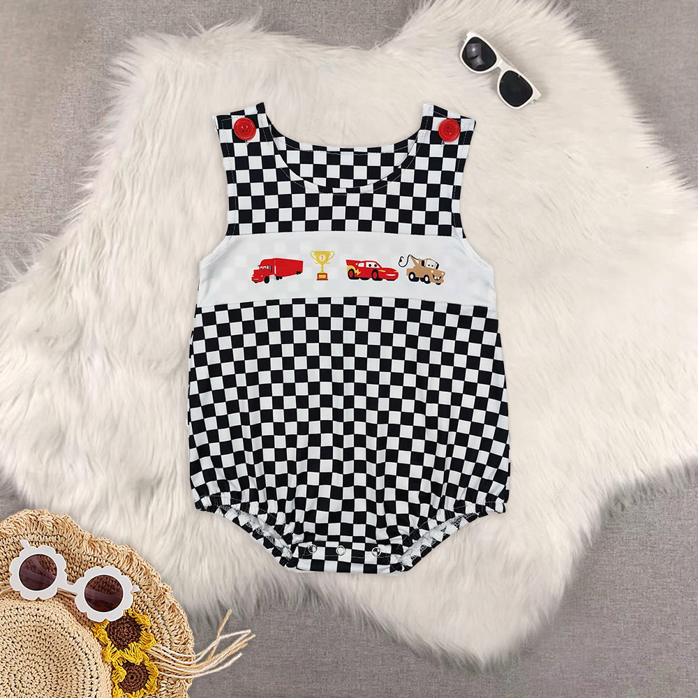 RTS NO MOQ Cartoon red short-sleeved shorts suit & and romper