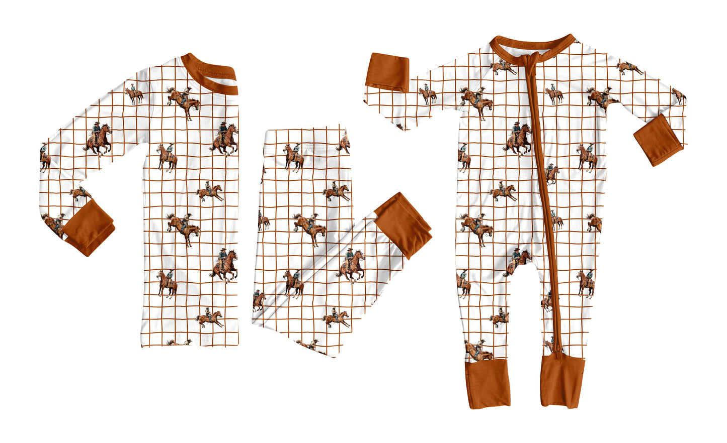 25.12.1 custom each style moq 5 eta 6-8week Sibling Sisters riding horse baby boy clothes long sleeve pants sets and romper match family design