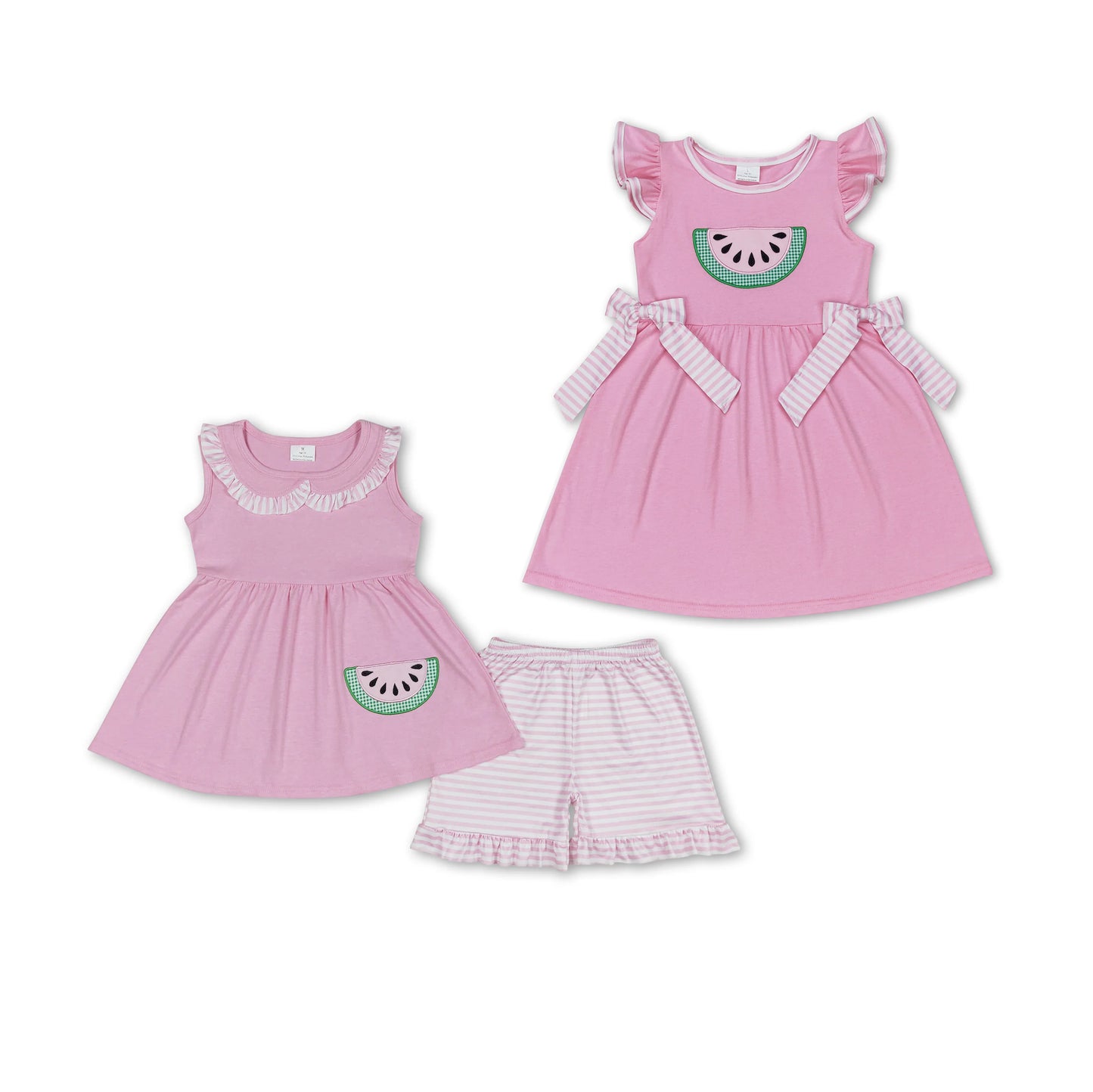 RTSBoys Embroidered Short Sleeve Cow Pattern Shorts sets dress