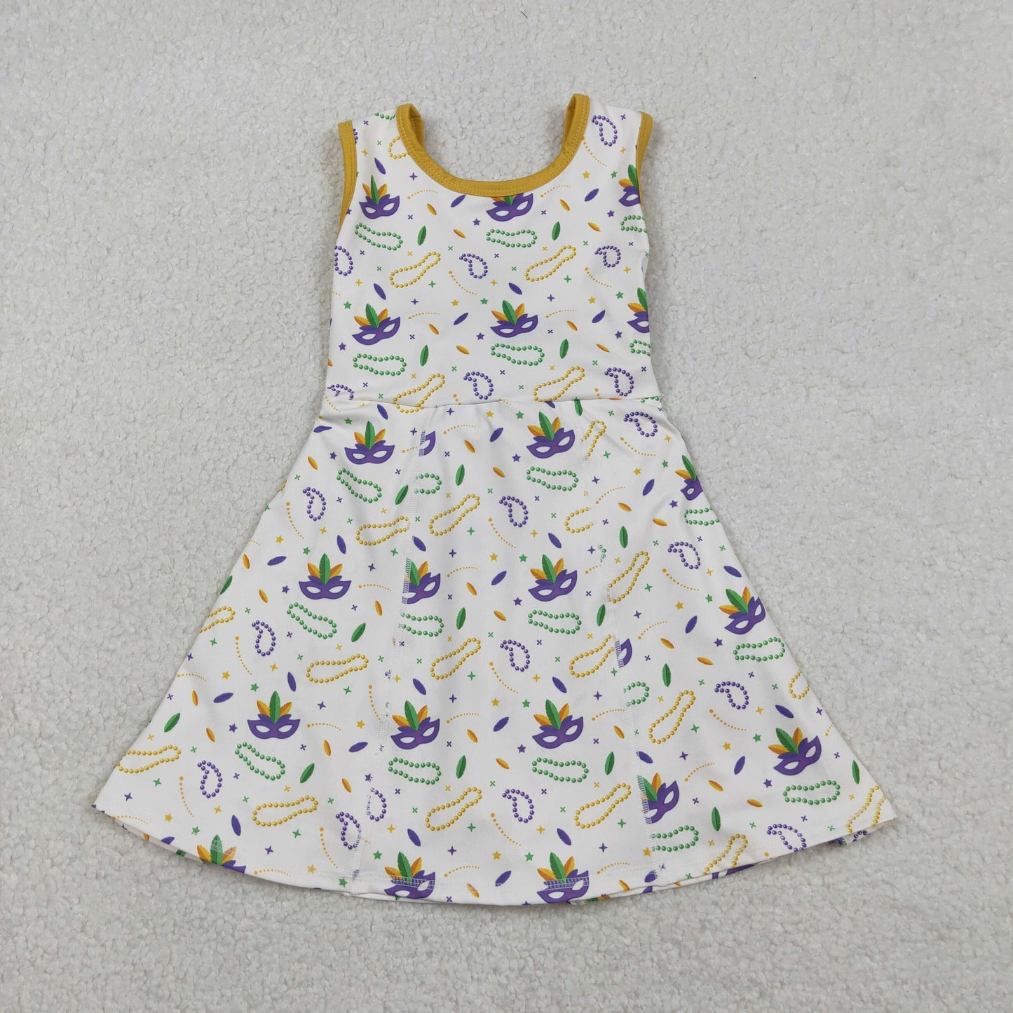 RTS NO MOQ（In Stock) Carnival Mask Necklace Yoga Sleeveless Dress