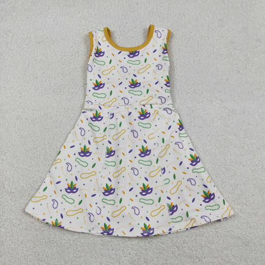 RTS NO MOQ（In Stock) Carnival Mask Necklace Yoga Sleeveless Dress