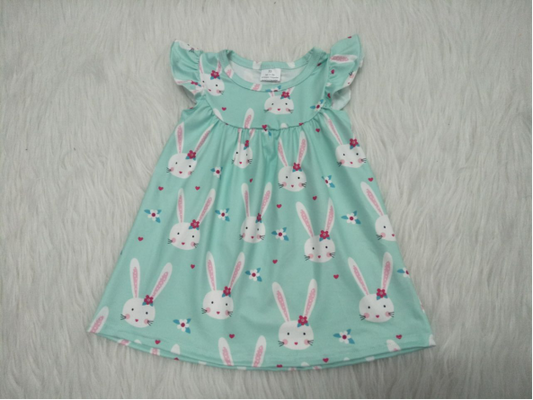 A10-21Green Rabbit Little Flying Sleeve Skirt