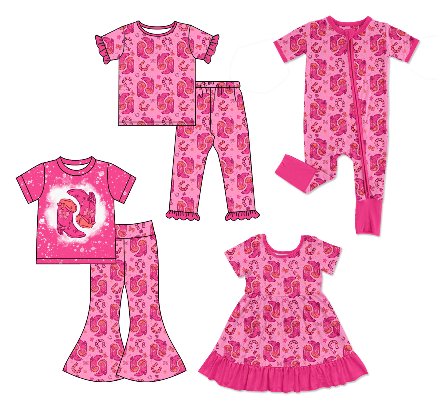 25.11.28 custom each style moq 5 eta 6-8week Sibling Sisters boots baby girl short sleeve pants sets 2 and dress and rompers match family design