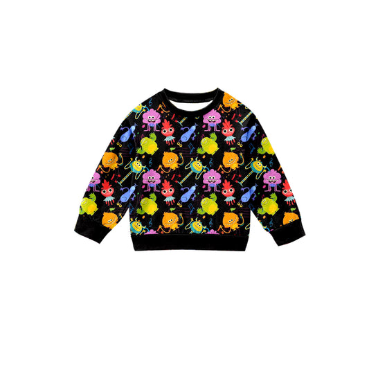 Custom moq 3 MIX SIZE eta 7/8week moq 5 eta /4/5week Boys and Girls Cartoon Long Sleeve Top