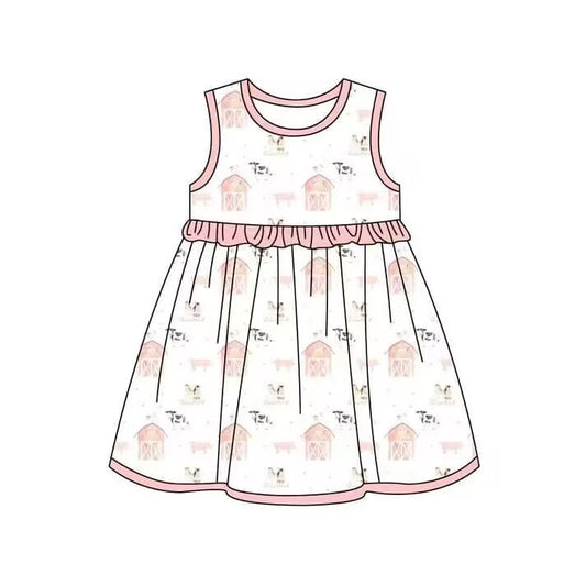 custom moq 5 eta 4-6 weeks Girls baby girls clothes house sleeveless summer skirt