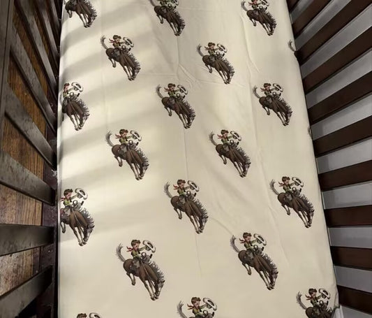 moq 3  eta  6-8weeks Summer Wholesale baby kids riding horse Crib sheet