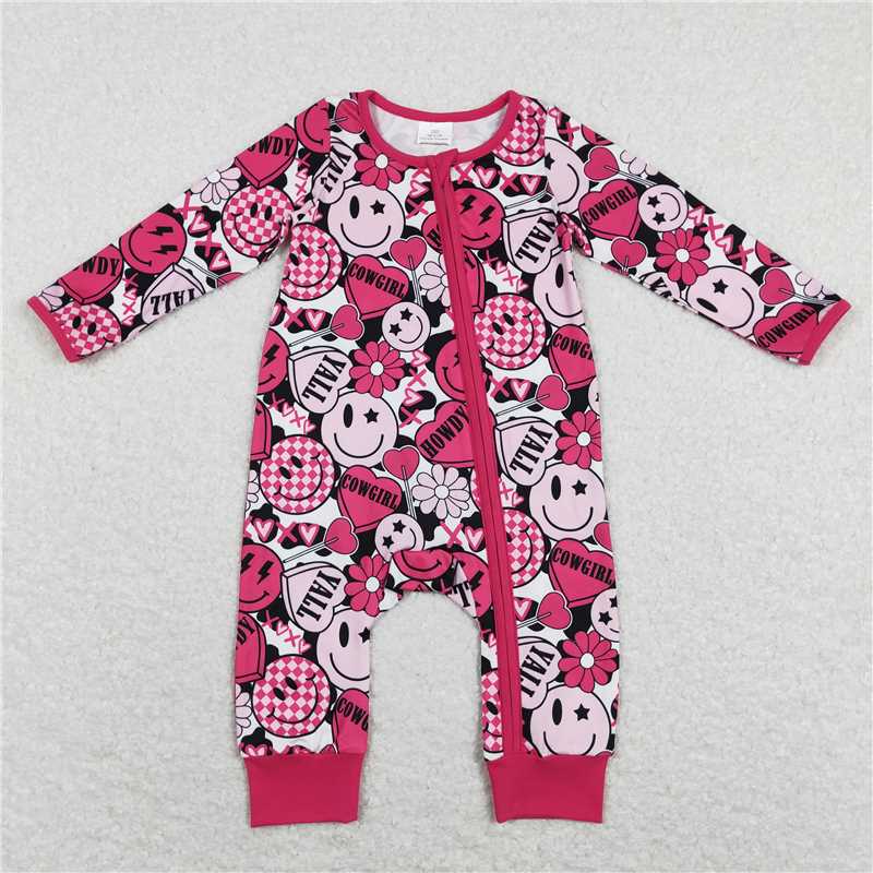 RTS NO MOQ Baby Boys Valentine Long Sleeve Cropped Romper Mixed Sizes