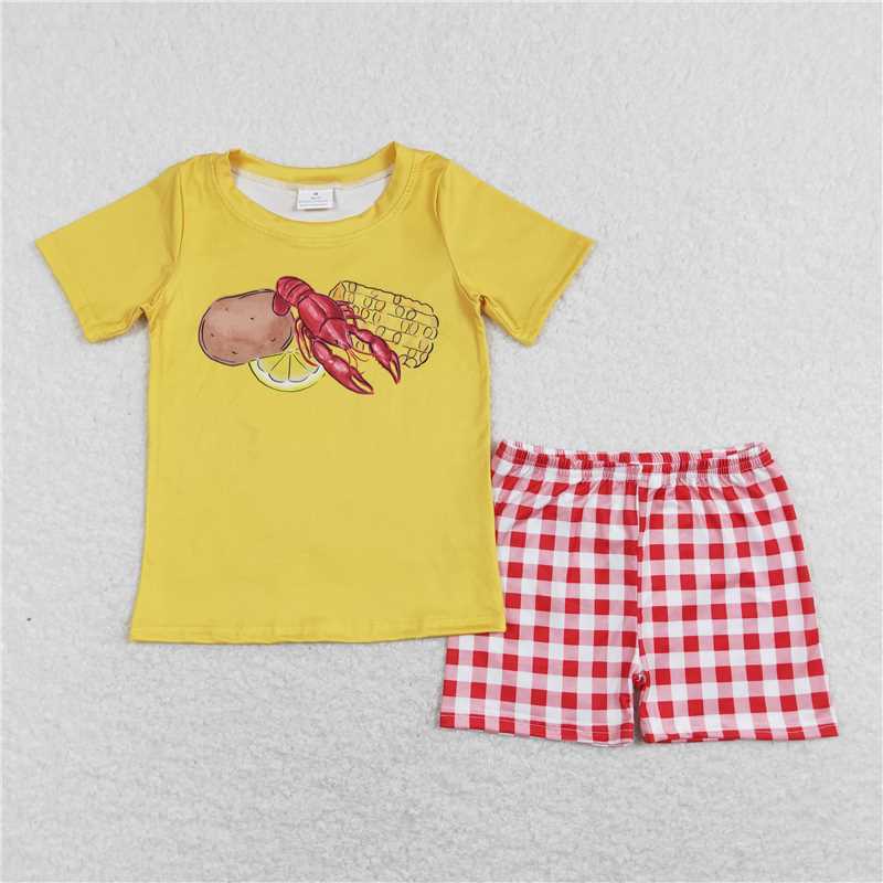 RTS NO MOQ Baby BOY clothes Short Sleeve shorts Suit=