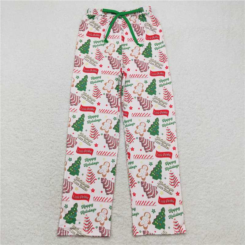 RTS NO MOQ Adults Christmas drawstring straight trousers