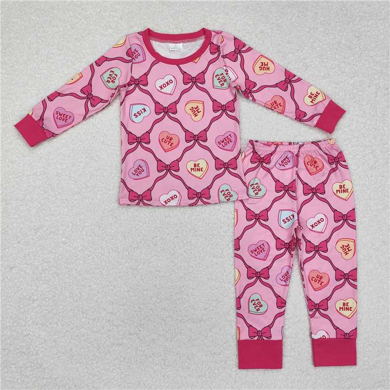 RTS NO MOQ Baby Boys Clothes Valentine long-sleeved pants set