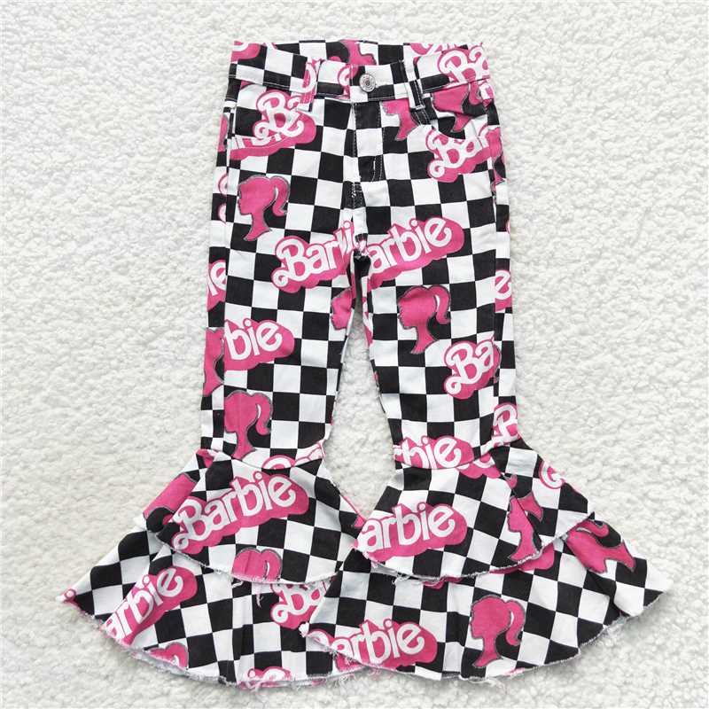 RTS NO MOQ Baby Girls Clothes Barbie Jeans: Flared & Ripped