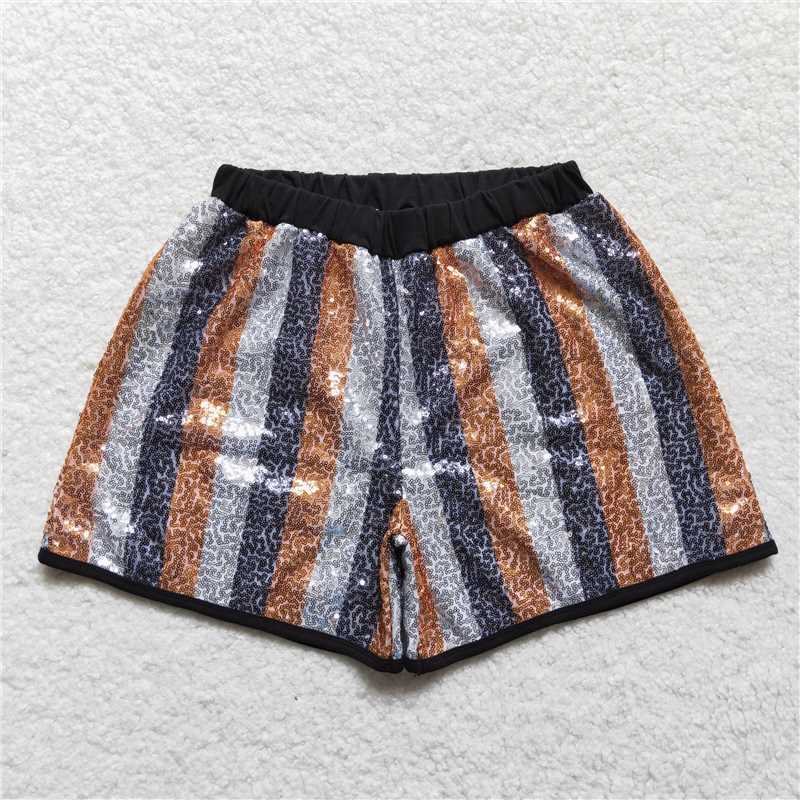 RTS NO MOQ SS0118 SS0120 SS0119 Adult Girls Sequin Striped Shorts