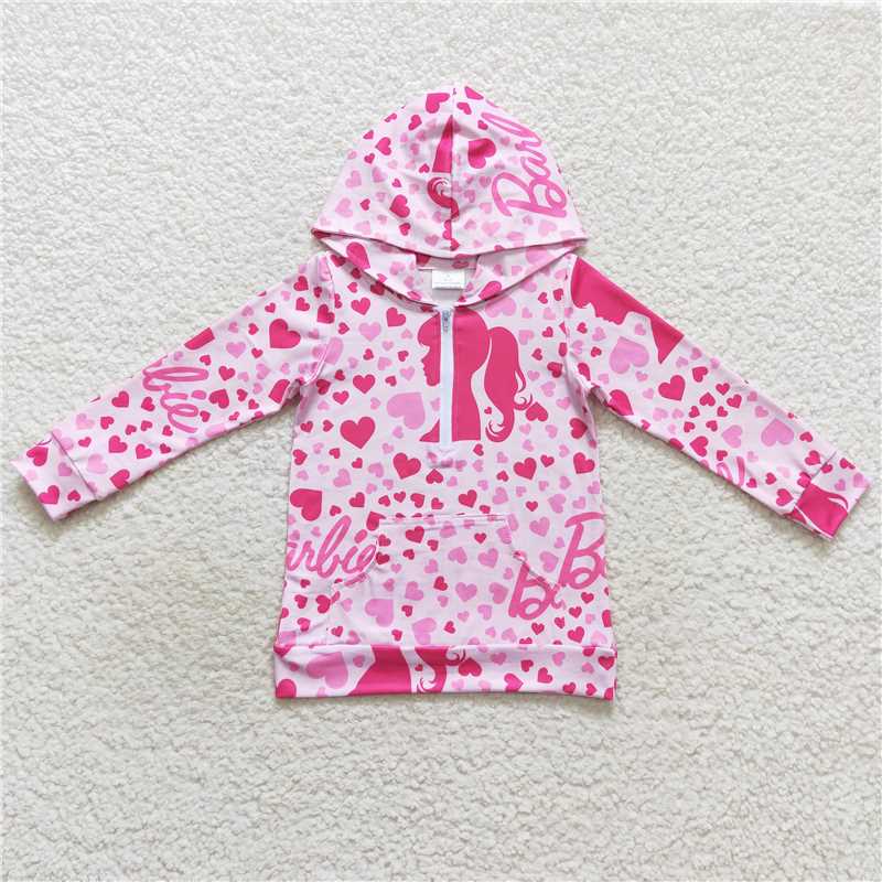 RTS NO MOQ Baby kid Barbie pullover long sleeve top