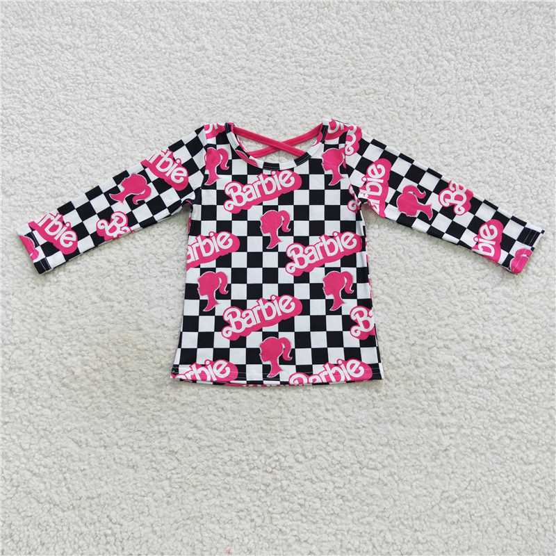 RTS NO MOQ Baby kid Barbie pullover long sleeve top