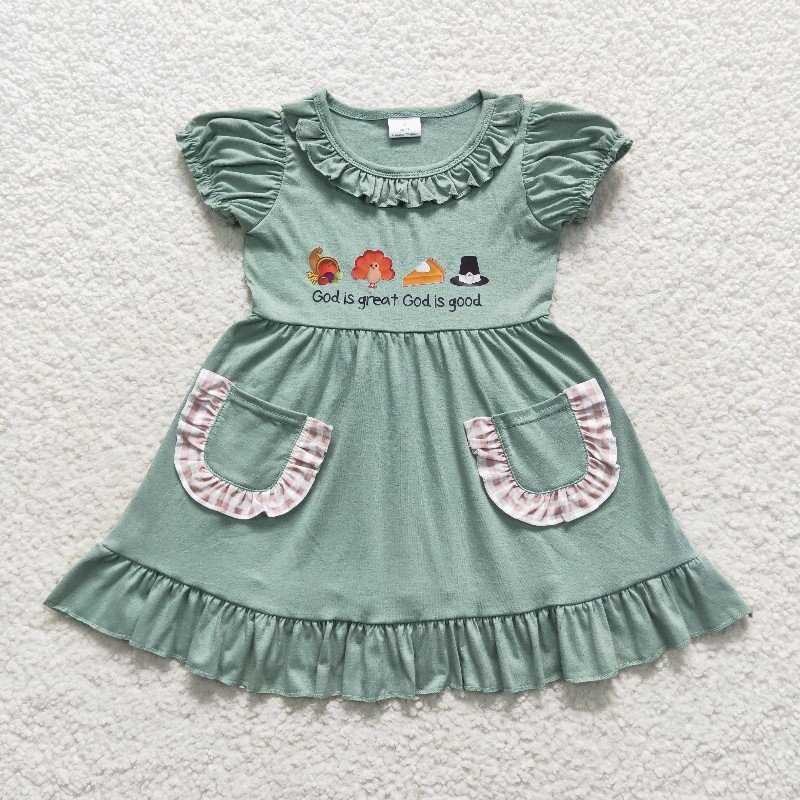 RTS NO MOQ  Baby GirlsCotton hot stamping short-sleeved trousers suit matching romper skirt suit