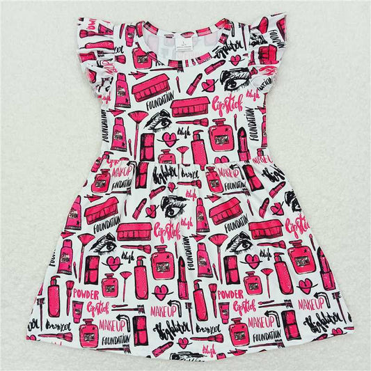 "G6-12-2/][ Red makeup tool flying sleeve dress"
