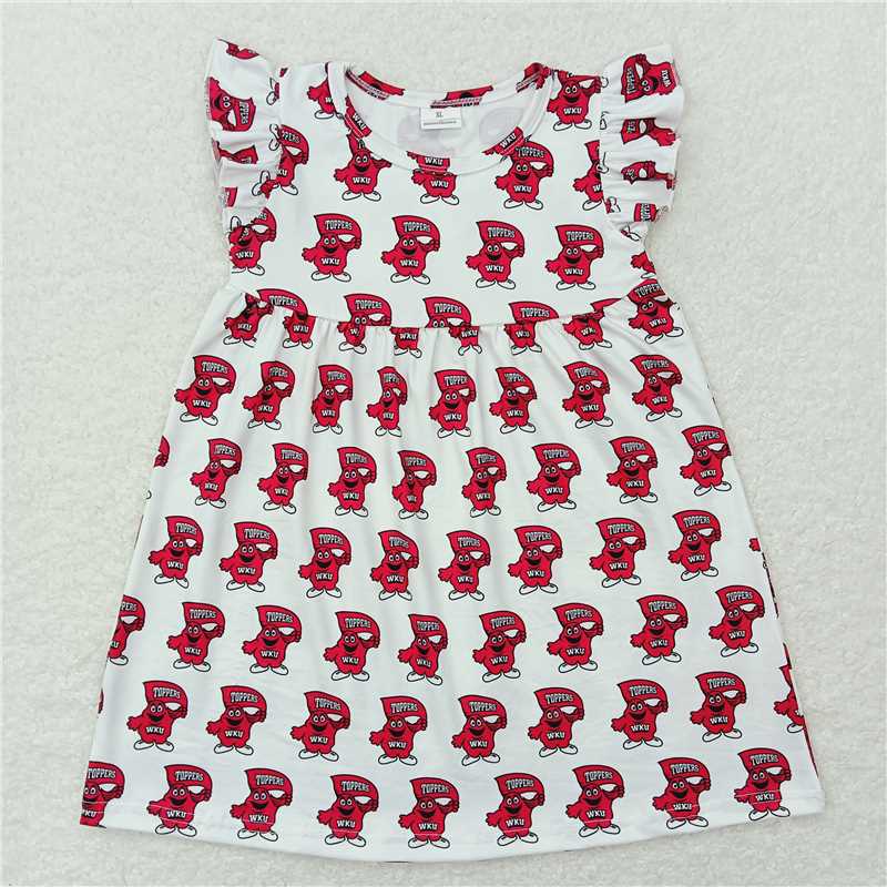 "G6-7-4/', Red animal white flying sleeves dress"