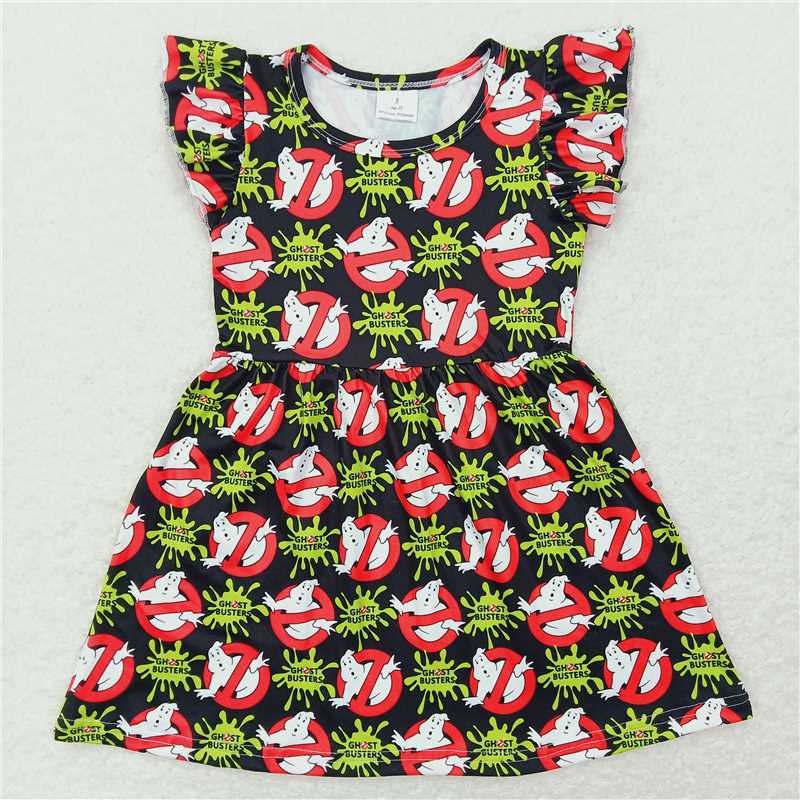 "G6-7-4/'. Red circle white monster black flying sleeves skirt"