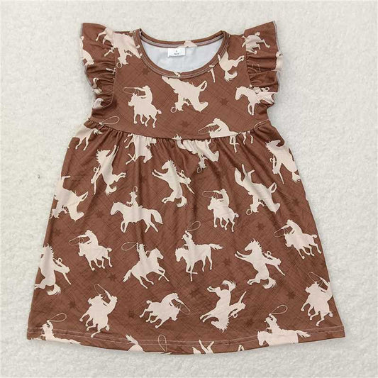 "G6-7-2,.; Riding khaki flying sleeve dress"