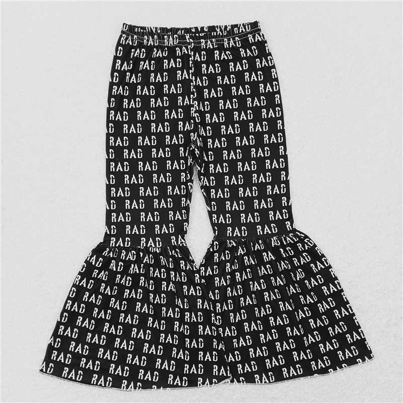 RTS SALES NO MOQ G6-5-1// Black trousers with white letters