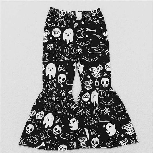 RTS SALES NO MOQ G6-5-2; Ghost skull black trousers