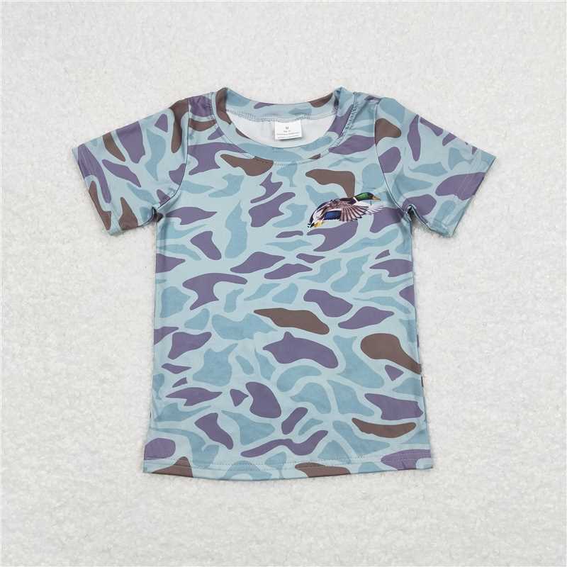 RTS NO MOQ Camouflage Duck Fishing Hunting Boys Series boys summer t-shirts