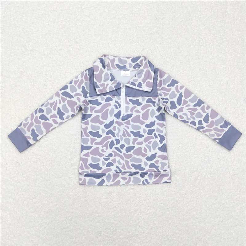 RTS NO MOQ Camouflage long-sleeved top & short-sleeved shirt & sets