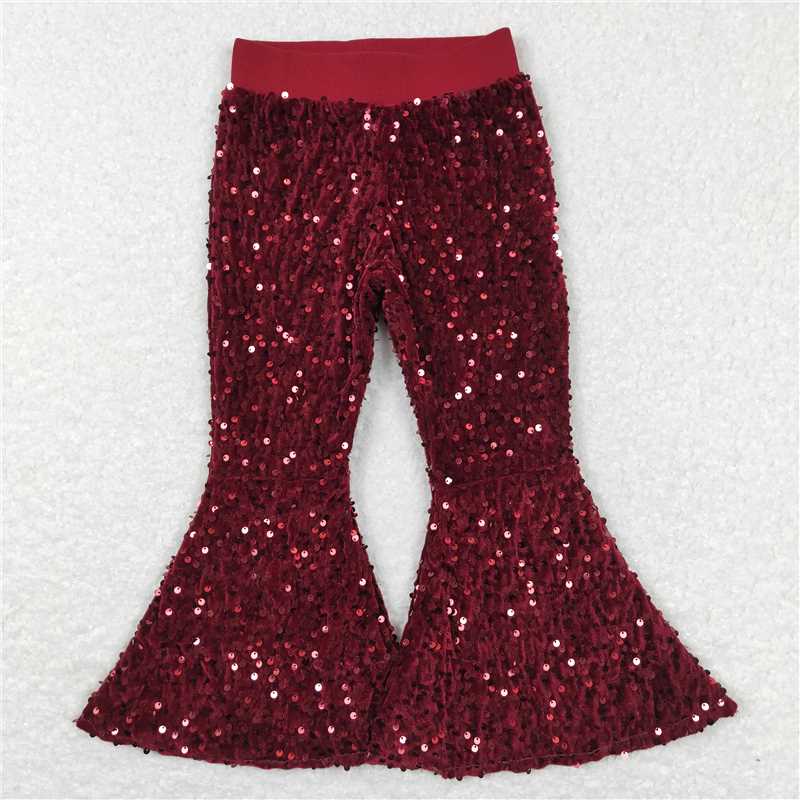 RTS NO MOQ Sibling baby girl clothes SEAUIN All Colors Sequined Gari Safety Pants add  lining