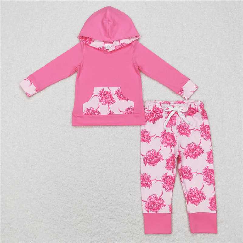 Baby Girls Princess and animal Hooded Top Ruffles Pants Clothes Sets