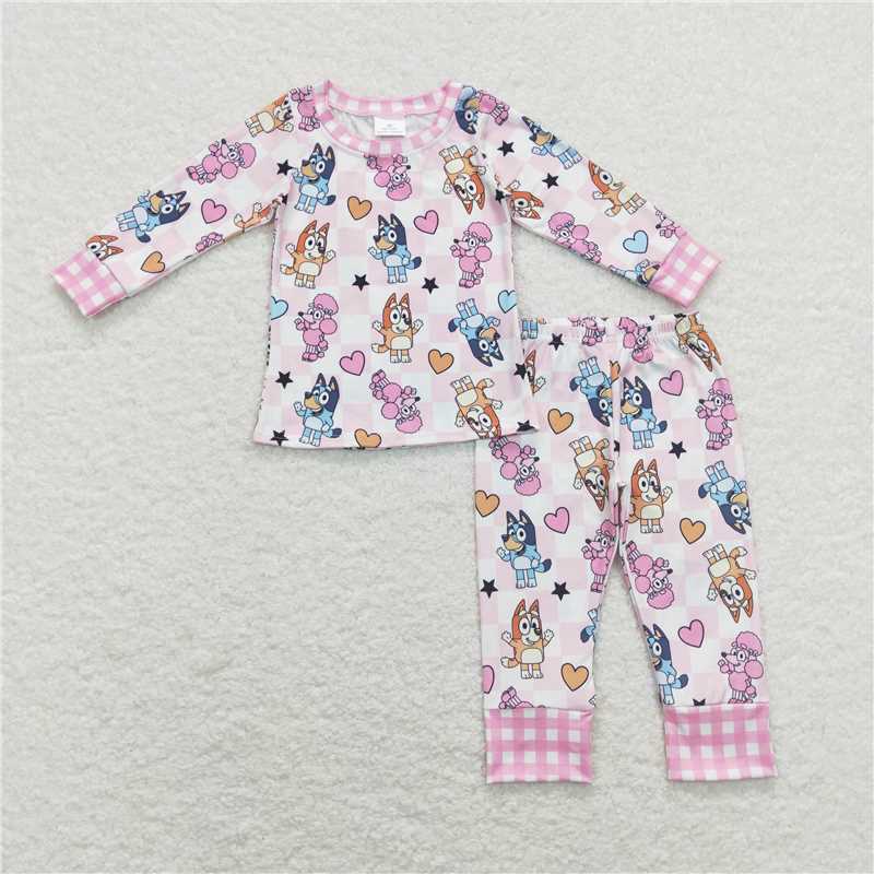 RTS NO MOQ Baby Boys And Girls Clothes Valentine long-sleeved pants set