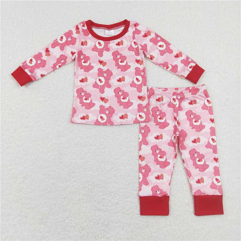 RTS NO MOQ Baby Boys And Girls Clothes Valentine long-sleeved pants set