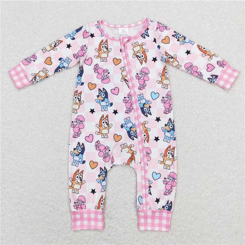 RTS NO MOQ  LR0886 LR0908 LR0870 Cupid Love Puppy Pink Long Zipper Climbing Suit