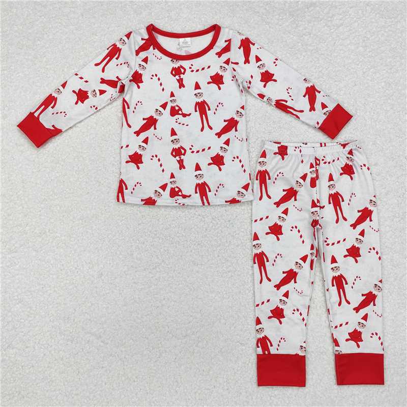 RTS NO MOQ Santa Claus long-sleeved trousers pajamas set