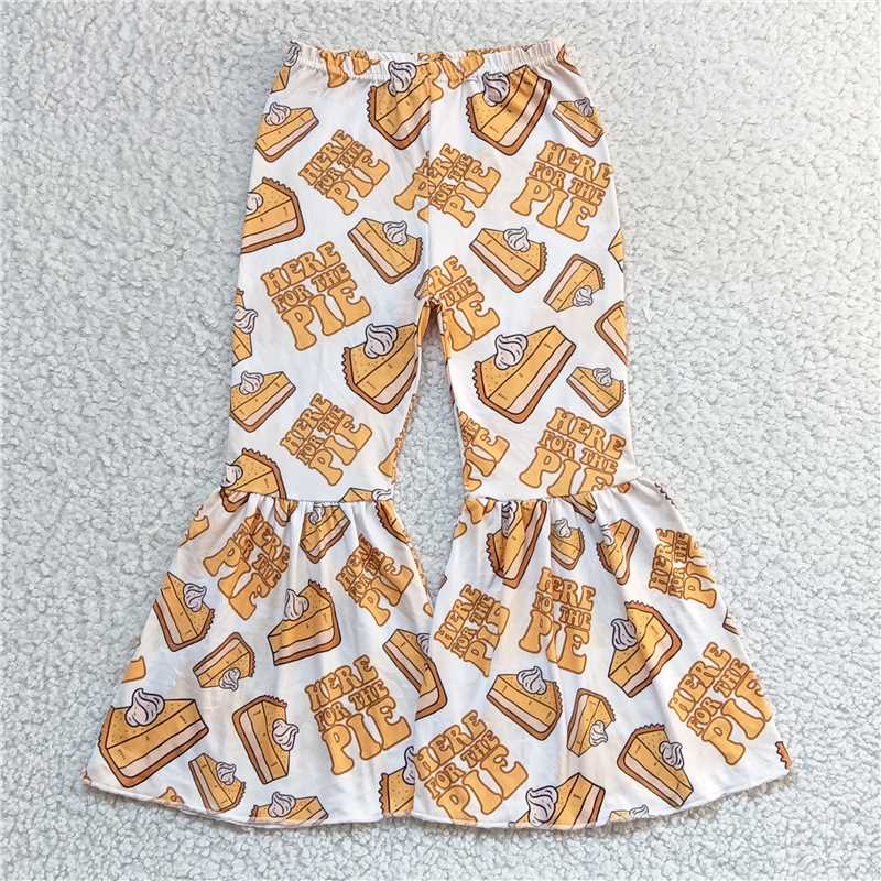 RTS SALES NO MOQ G6-10-1 Yellow letter cream cake off-white trousers