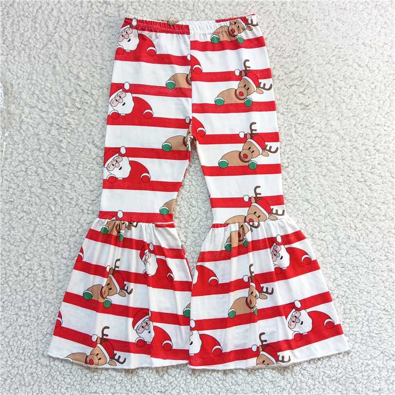 RTS SALES NO MOQ G6-10-1. Deer red and white striped trousers