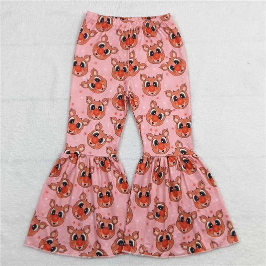 RTS SALES NO MOQ G6-10-4\\ Deer head pink trousers