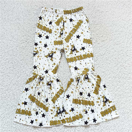 RTS SALES NO MOQ G6-10-5, White trousers with yellow lettering and five-pointed star