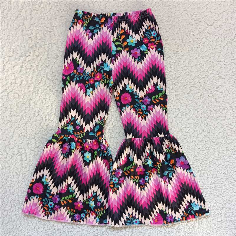 RTS SALES NO MOQ G6-5-4/.; Colorful diamond checkered floral trousers