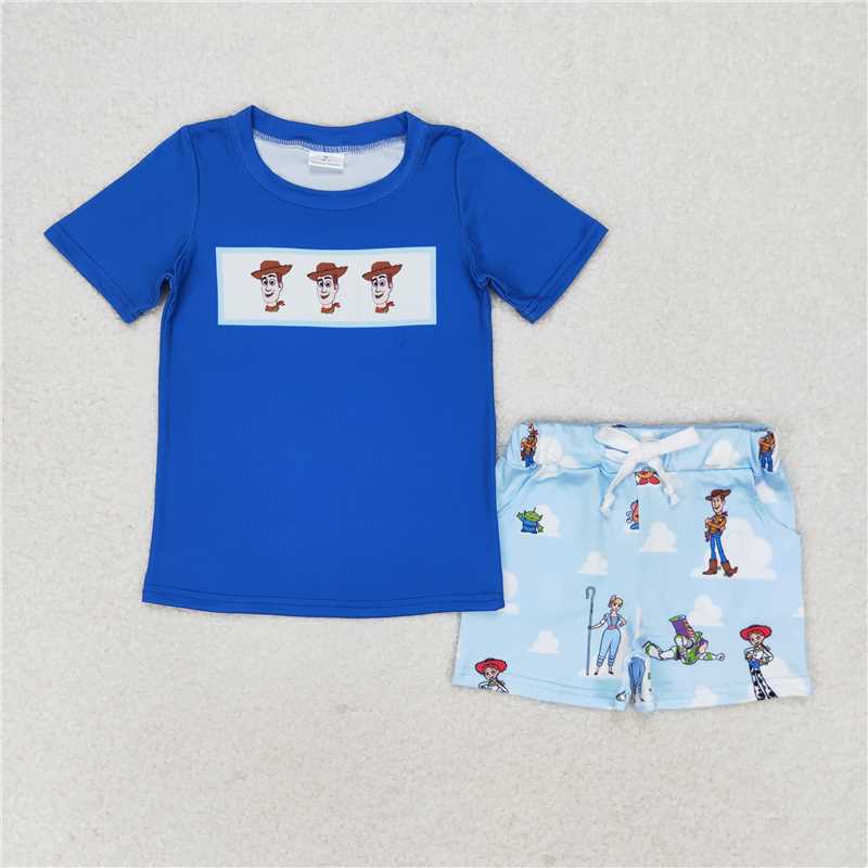 RTS NO MOQ Baby Girls and Boys TOY STORY Summer Short Sleeve Shorts Sets