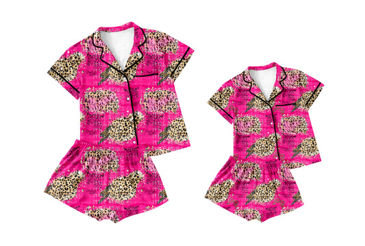 25.11.27 custom each style moq 5 eta 6-8week Sibling Sister short sleeve shorts sets and adult set match design