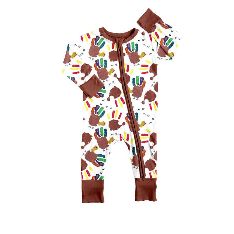 5.14custom each style moq 5eta 4-5week Sibling Sister Smiley Colorful palm print brown boys and girls outfits and baby romper match family design